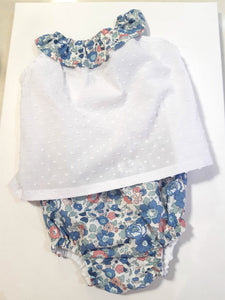White cotton top (with Betsy Asagao Liberty colar)