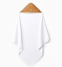 Load image into Gallery viewer, Hooded towel (Camel &amp; white)
