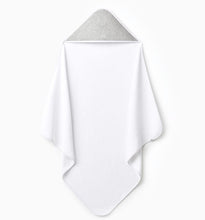 Load image into Gallery viewer, Hooded towel (White &amp; grey)
