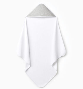 Hooded towel (White & grey)
