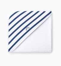 Load image into Gallery viewer, Hooded towel (Navy stripes)
